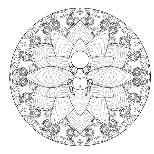 Egyptian Mandala Coloring Book