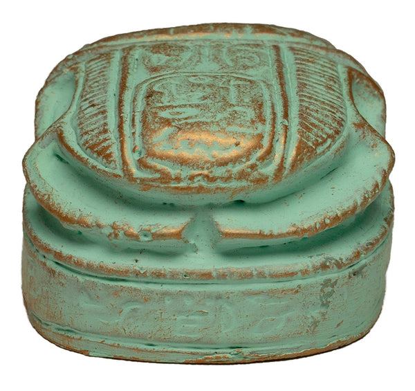 Egyptian Scarab Paperweight Patina Finish