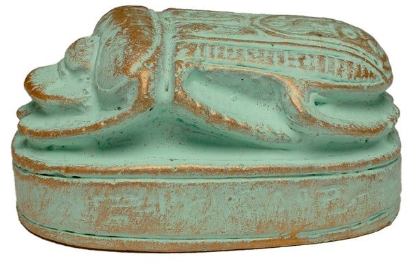 Egyptian Scarab Paperweight Patina Finish