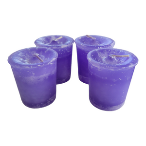 Harmony Candle Set of 4 Votive with Affirmation - Reiki Charged