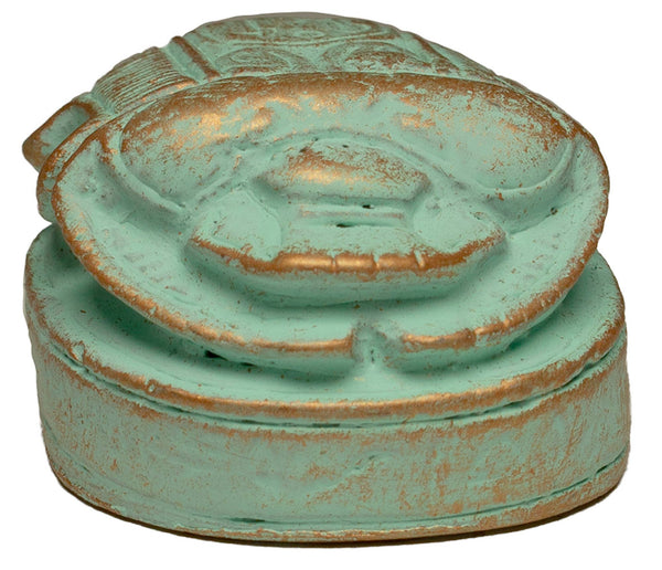 Egyptian Scarab Paperweight Patina Finish