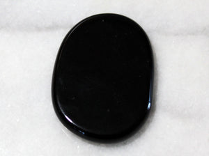 Black Obsidian Palm Stone - Protection, Grounding