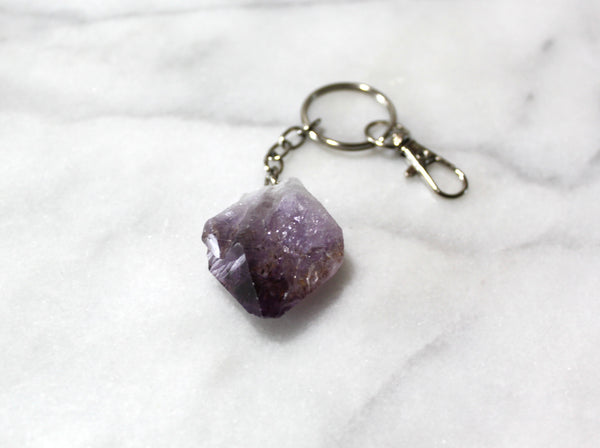 Reiki Charged Amethyst Keychain