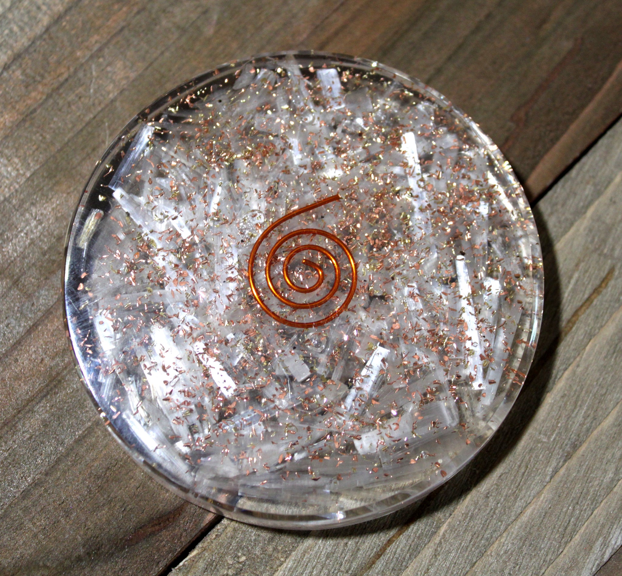 Orgone Selenite Charging Plate - Remove Negative Energy from Crystals and Jewelry