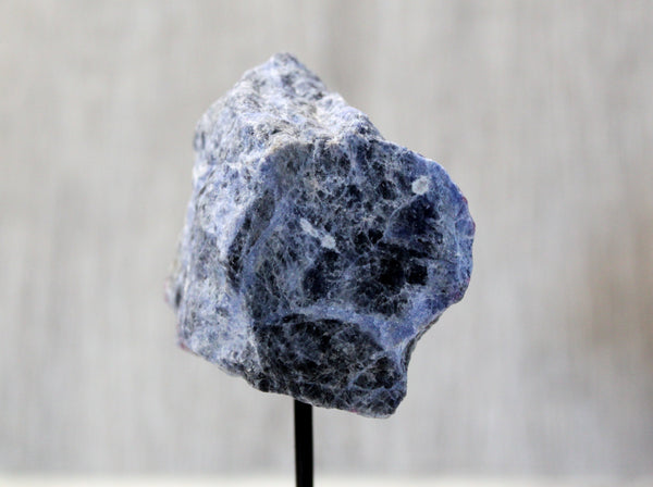 Sodalite Stone on Display Stand - Throat Chakra, Communication