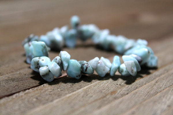 Larimar Chip Bracelet - New Mothers, Stress Relief, Serenity, Peace, Good Luck