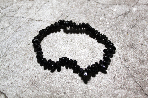 Black Spinel Chip Bracelet - Strong Protection, Grounding, Empowerment, Fight Anger