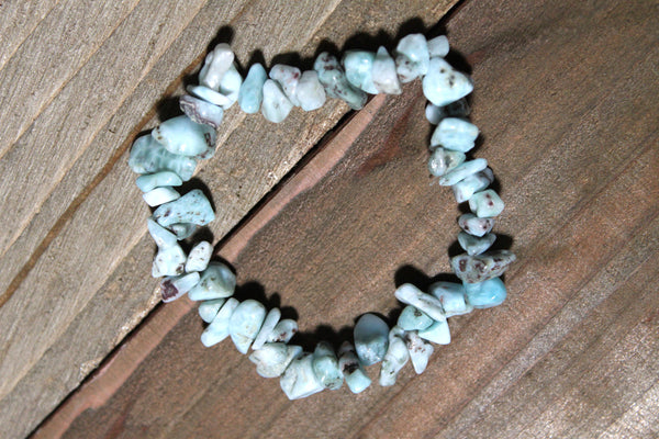 Larimar Chip Bracelet - New Mothers, Stress Relief, Serenity, Peace, Good Luck