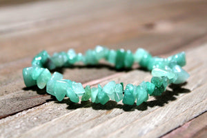 Reiki Charged Green Aventurine Chip Bracelet