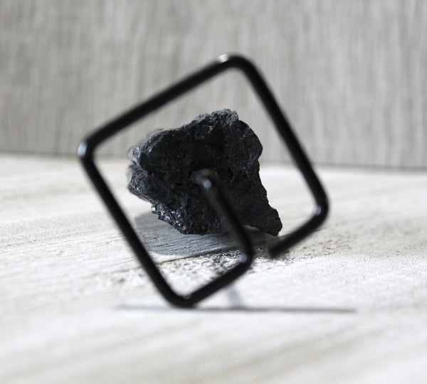 Reiki Charged Black Tourmaline on Display Stand - Protection from Negative Energy